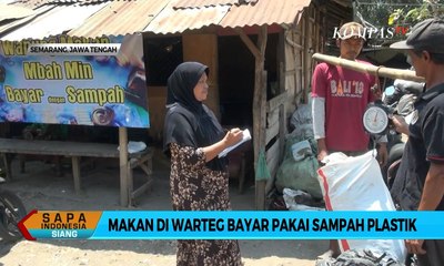 Makan di Warteg Bayar Pakai Sampah Plastik