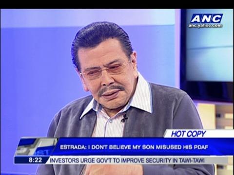 Erap: Jinggoy careless but innocent in PDAF scam