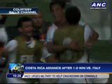 Costa Rica advance after 1-0 win vs Italy