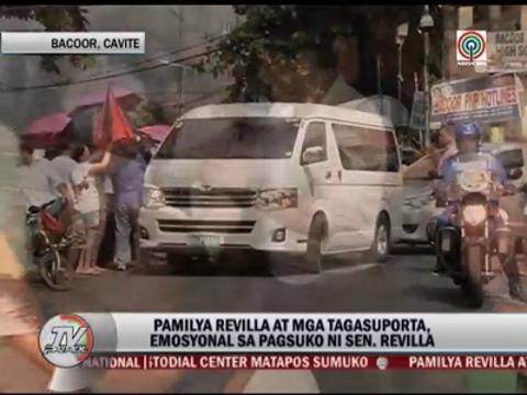 Revilla family, supporters emotional ahead of surrender
