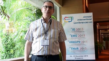 Mr. Khaled Ghedira at IE Conference 2015 by GSTF