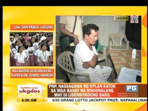 PNP conducts search for unlicensed firearms in Laguna