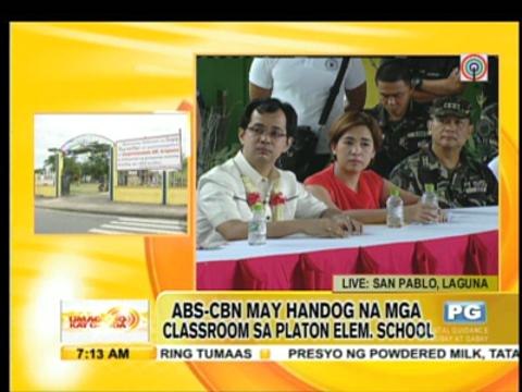 ABS-CBN turns over classrooms in Laguna