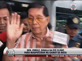Enrile gets eye treatment