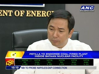 Petilla to endorse coal-fired plant inside BNPP facility