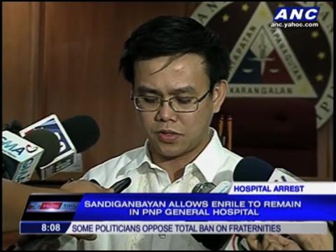 Enrile stays in hospital; Gigi faces Bagong Diwa jail