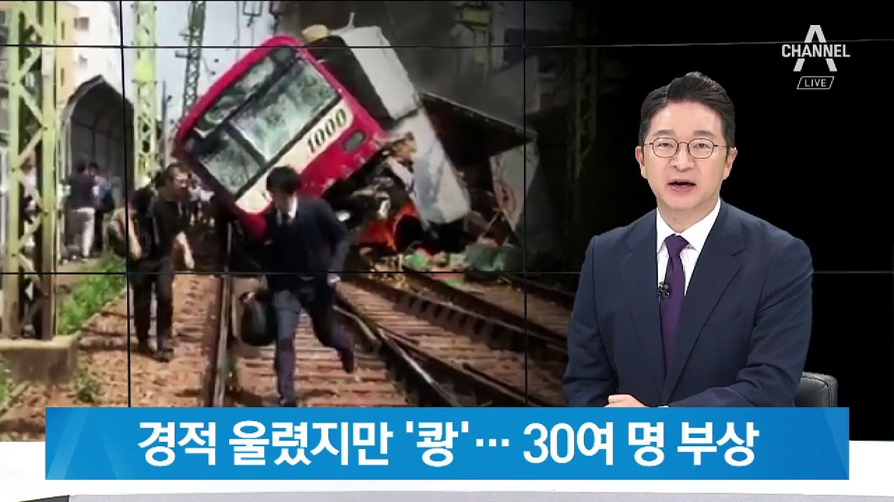 경적 울렸지만 ‘쾅’…일본서 트럭·열차 충돌로 30여 명 부상
