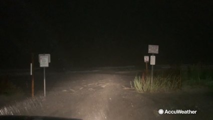 Dorian's strong winds and heavy rain lash the South Carolina coast