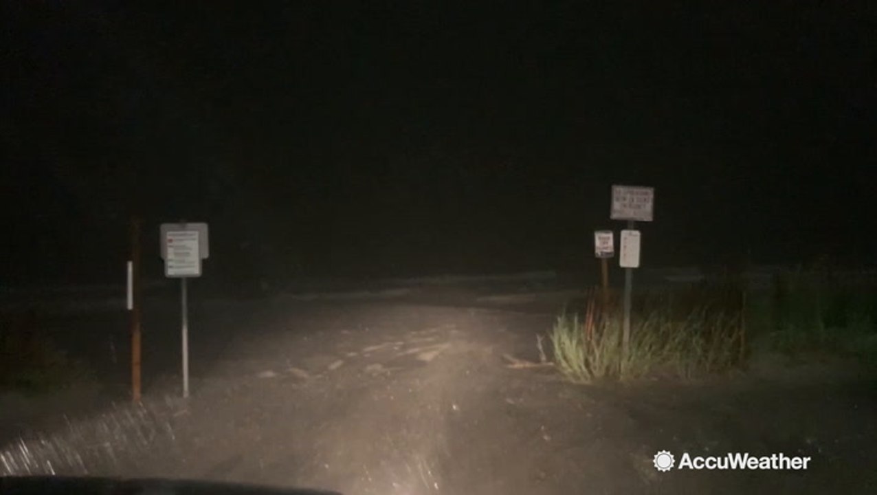 Dorian's strong winds and heavy rain lash the South Carolina coast