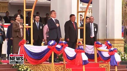 Pres. Moon, Vorachith agree on steps to foster mutual prosperity, enhance Korea-Mekong cooperation