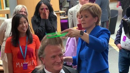 - David Torrance MSP gets his hair cut