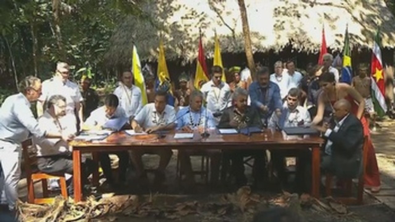 Presidentes firman "Pacto de Leticia" para preservar recursos de la Amazonía