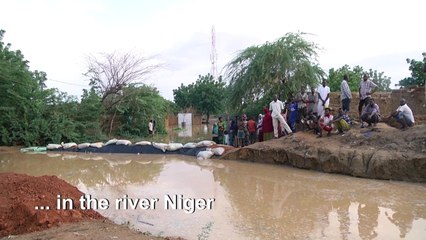 Niger locals battle deadly floods to save homes