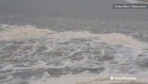 Rough waves tackle beach as Hurricane Dorian looms off the Carolina coast