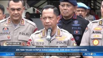 Kapolri Ungkap Dalang Kerusuhan di Papua