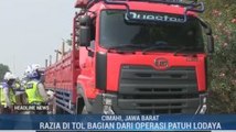 Polisi dan Dishub Bandung Barat Razia Truk di Tol Purbaleunyi