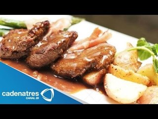 Receta de medallones de res con riscotto de papa. Receta de medallones / Comida italiana