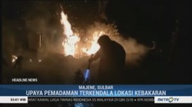 Kebakaran Lahan di Majene Sulit Dipadamkan