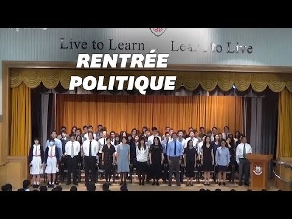 Ces écoliers honkongais chantent l'hymne des manifestants en pleine cérémonie