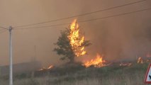 El mayor incendio del verano en Galicia se extiende por varias parroquias de Monforte