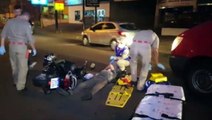 Homem sofre fratura ao se envolver em colisão entre motos na Av. Carlos Gomes