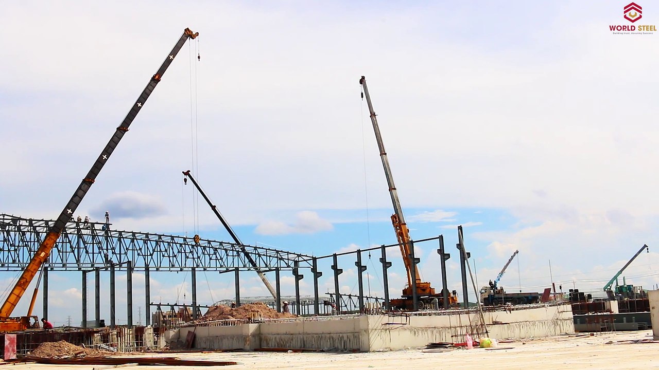 Time Lapse quá trình lắp dựng kết cấu thép