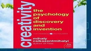 [FREE] Creativity: The Psychology of Discovery and Invention