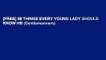 [FREE] 50 THINGS EVERY YOUNG LADY SHOULD KNOW HB (Gentlemanners)