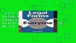 Full version  Legal Forms for Everyone: Leases, Home Sales, Avoiding Probate, Living Wills,