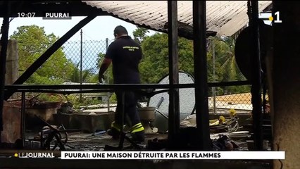 Incendie d'une habitation sur les hauteurs de Puurai