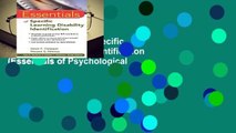 [Doc] Essentials of Specific Learning Disability Identification (Essentials of Psychological