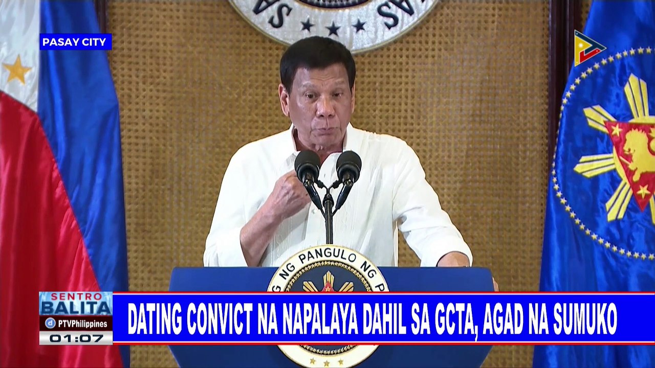 Dating convict na napalaya dahil sa GCTA, agad na sumuko