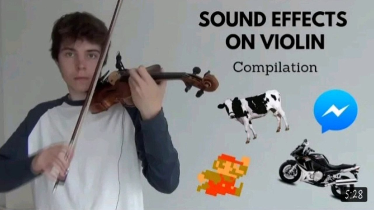 Sound Effects on Violin | Compilation(1080p)