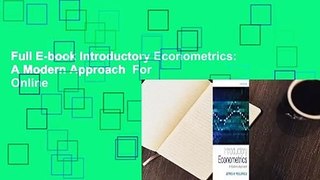 Full E-book Introductory Econometrics: A Modern Approach  For Online