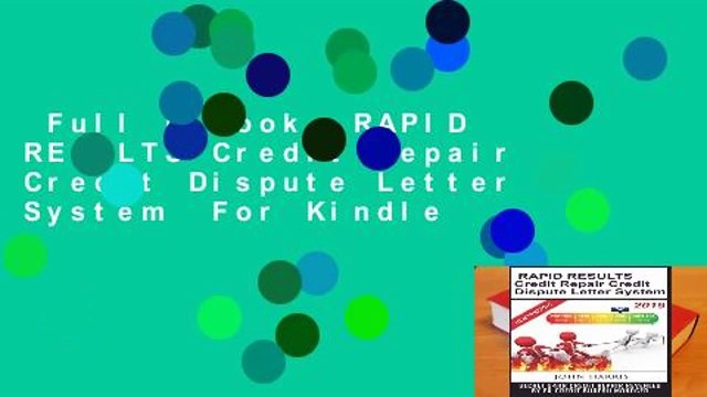 Full E-book RAPID RESULTS Credit Repair Credit Dispute Letter System For Kindle
