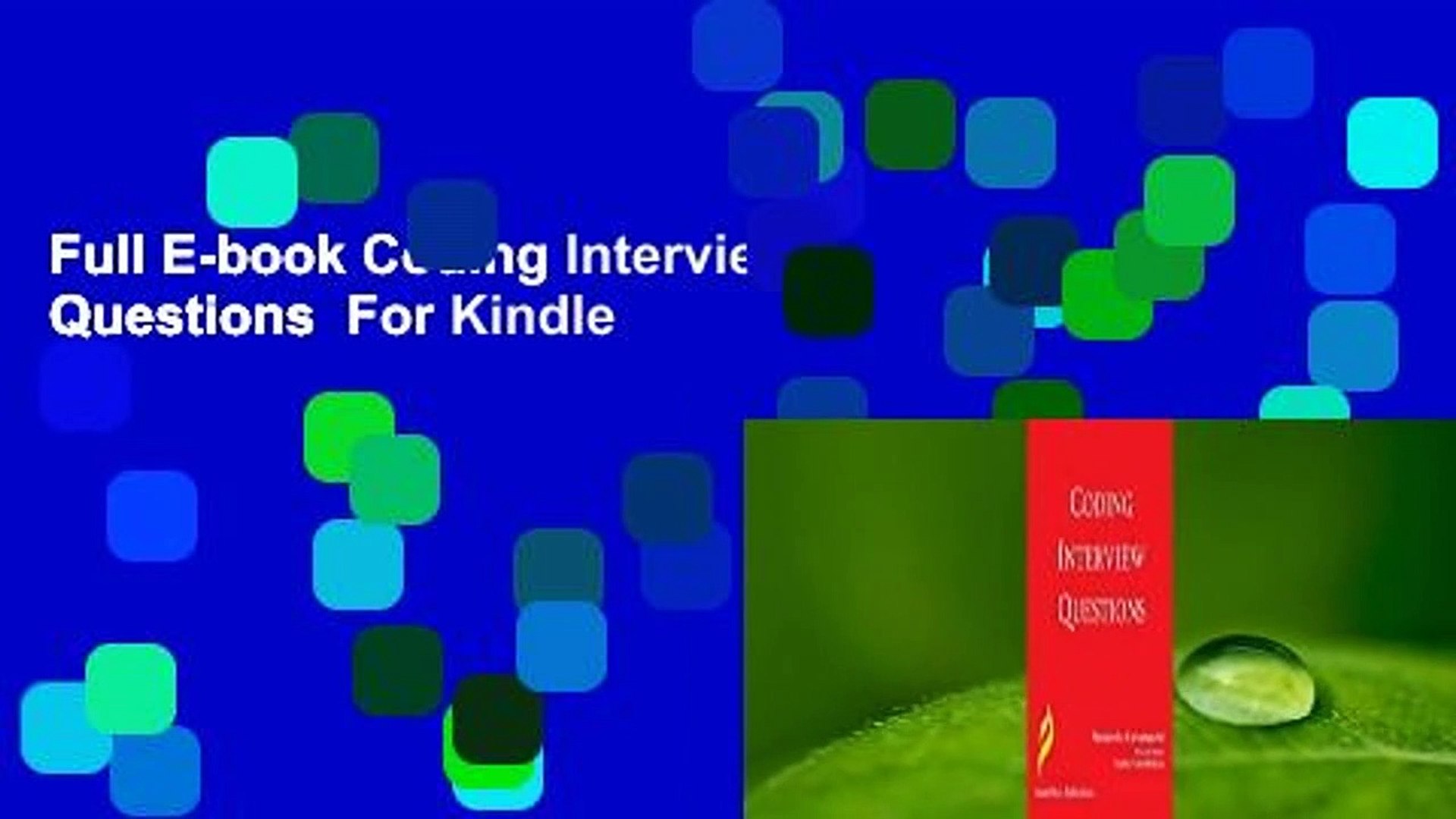 Full E-book Coding Interview Questions  For Kindle