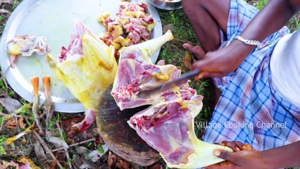 TURKEY BIRYANI - Traditional Turkey Biryani Recipe - Seeraga Samba Jeera Rice - Village Food Cooking