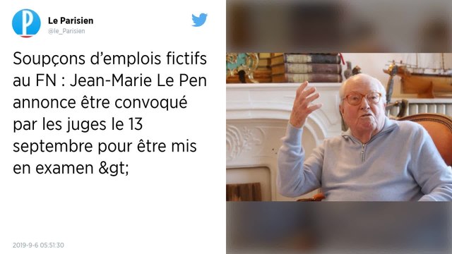 Soupçons d’emplois fictifs au Parlement européen : Jean-Marie Le Pen convoqué pour être mis en examen