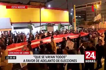 Así se realizó la movilización a favor del adelanto de elecciones