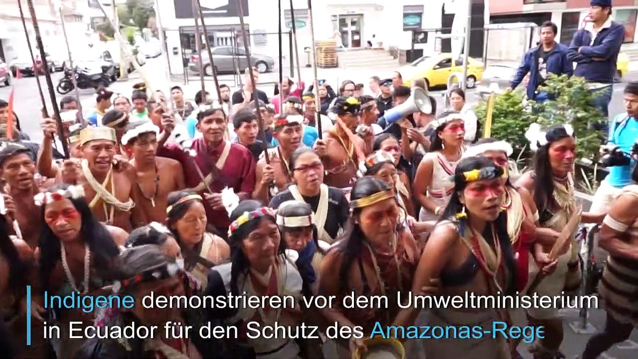 Indigene in Ecuador fordern Schutz des Amazonas-Regenwalds