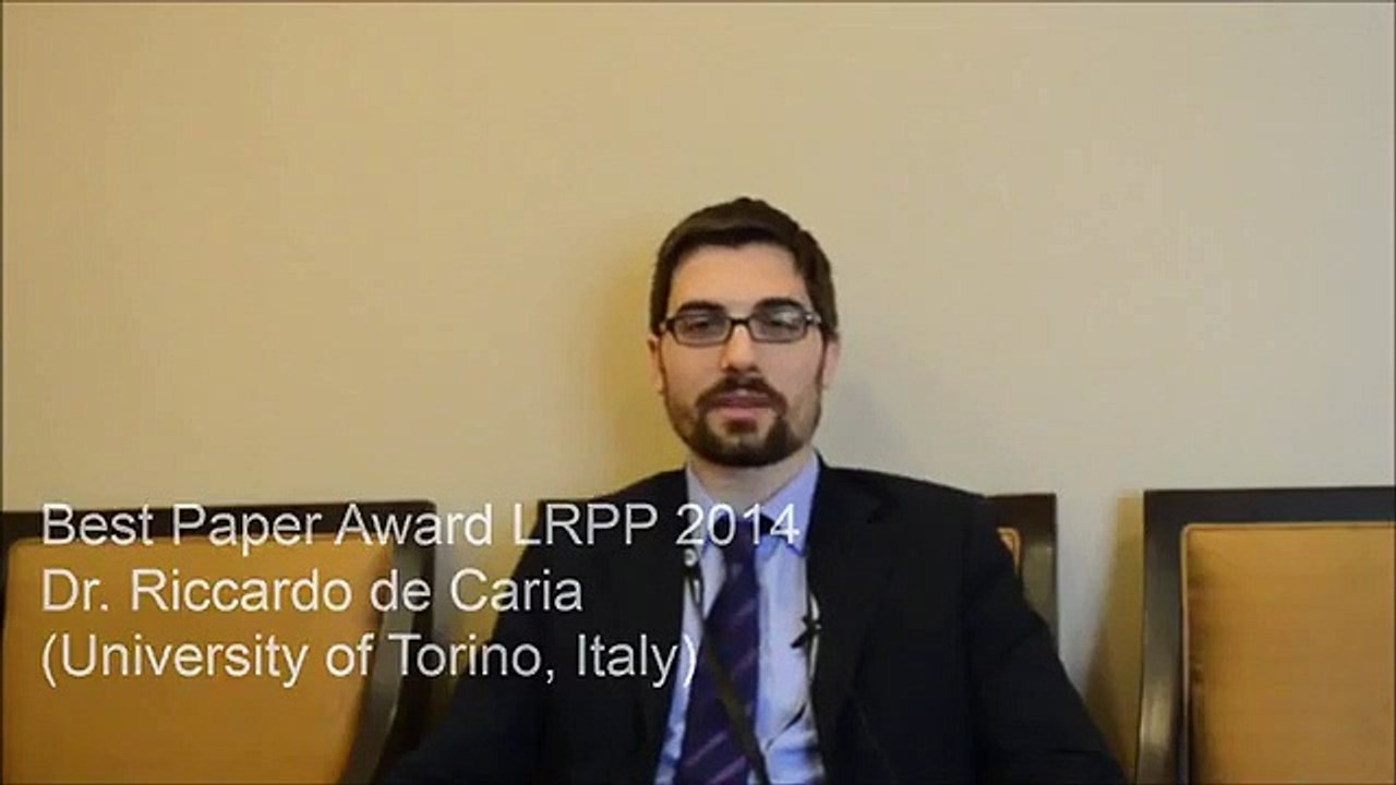 Dr. Riccardo de Caria at LRPP Conference 2014 by GSTF