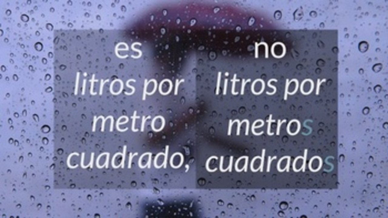 Fundéu BBVA: “litros por metro cuadrado”, no “por metros cuadrados”