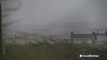 Strong winds whip along North Carolina coast as Dorian arrives