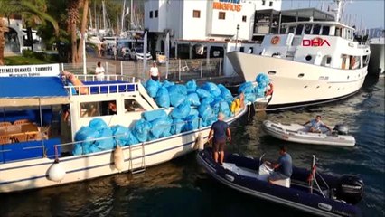Muğla marmaris'in koylarından topladığı çöpler çalındı