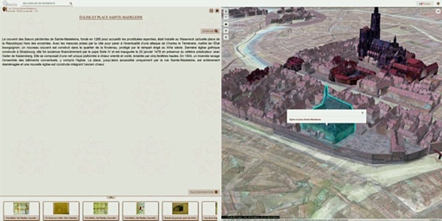 Démonstration de l’application pour le plan-relief de Strasbourg