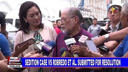 Sedition case vs Robredo et al. submitted for resolution
