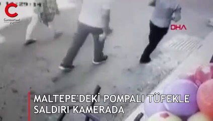 Maltepe'de pompalı tüfekli saldırı kamerada