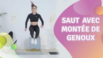 SAUT : AVEC MONTÉE DE GENOUX -  Améliore ta santé