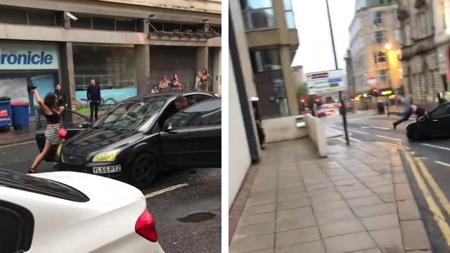 Un automobiliste éjecte un homme dans les airs en lui fonçant dedans après une altercation