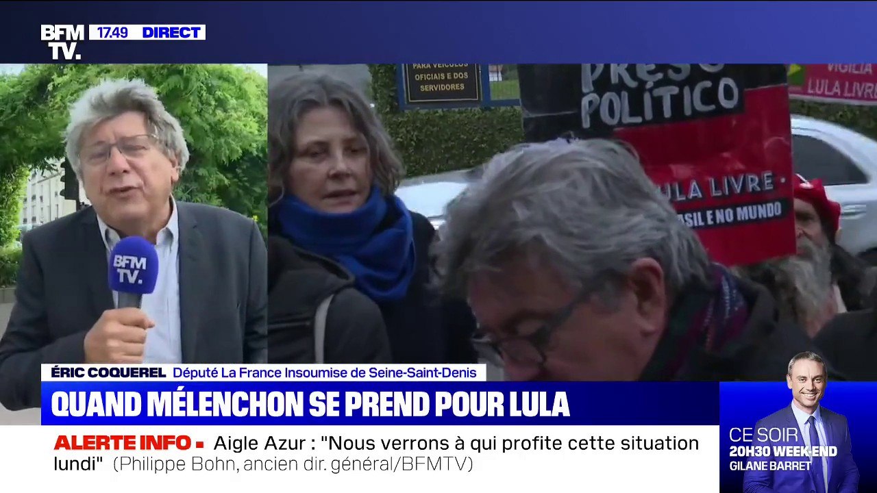 Pour Éric Coquerel, "il y a bien une comparaison" entre le cas de Jean-Luc Mélenchon et celui de Lula